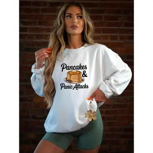 Pancakes and Panic Attacks Graphic Sweatshirt