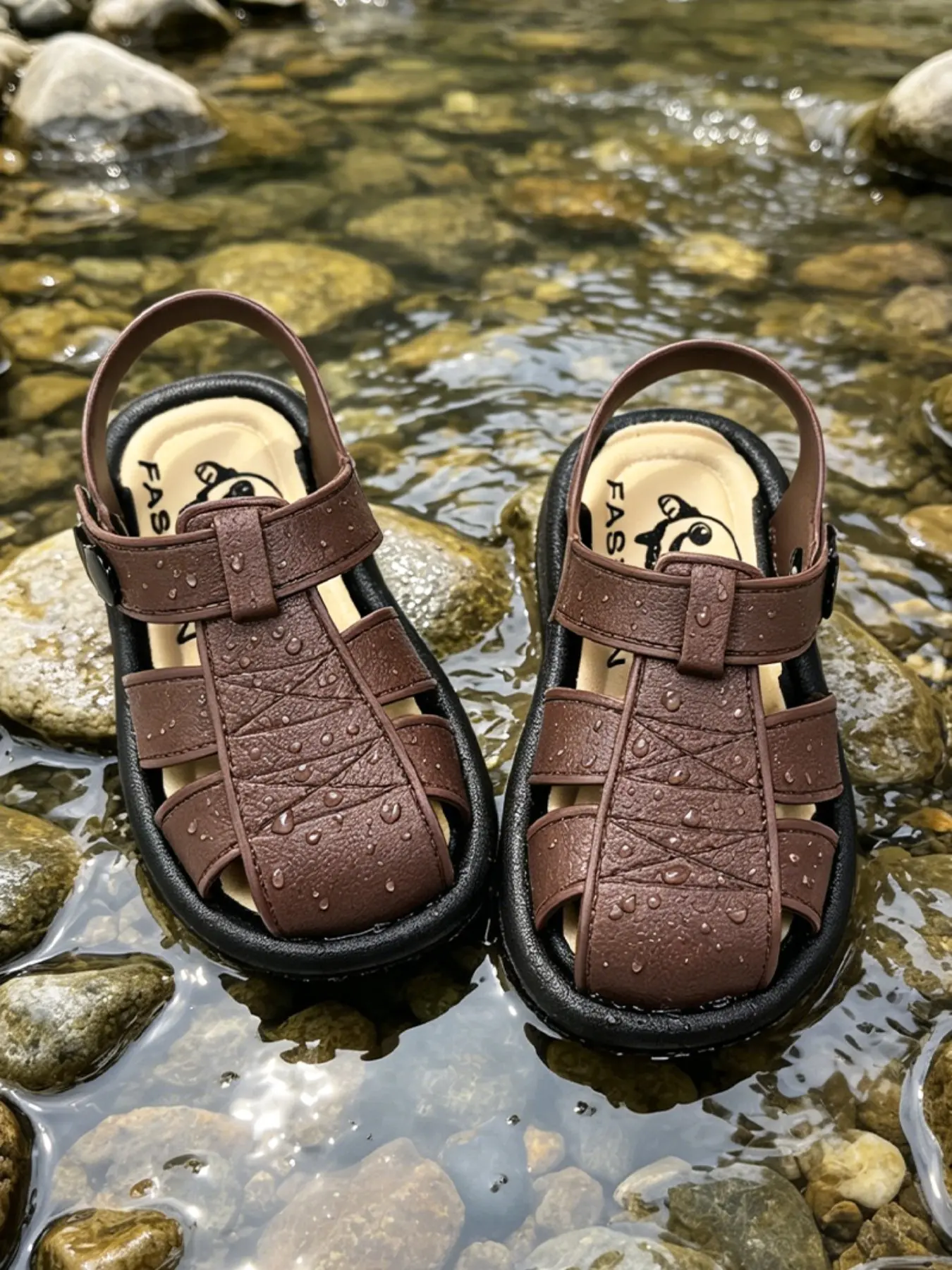 Back To School Unisex Kids Roman Sandals, Lightweight Waterproof Sandals, Soft Soled Sandals, Adjustable Back Strap, Waterproof Anti-Slip Soft Sole, Breathable Casual Footwear for Beach & School
