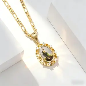 Elegant Saint Jude PendantNecklace | Unisex, 14K Golden Plated Copper with 3A SyntheticZirconia, Christian Jewelry, Luxurious and Fashionable, Suitable for DailyWear, Christmas and All-Year Gifts