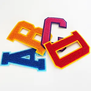 Large Varsity Letters- Iron Chenille Patches (Various Colors)