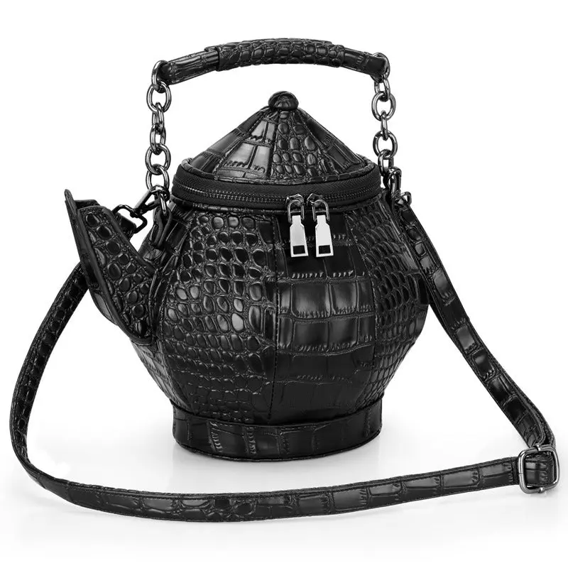 Aura Noir Couture Teapot Bag