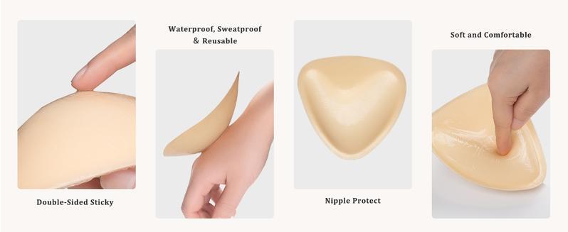 Push Up Sticky Inserts - Ultra Lift Double SideAdhesive Bra Pads for Women SnowyReusableInstant Boost Enhancers for Swimsuits SportsBra8 Daily Wear summer bralette