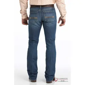 CINCH JEAN IAN MEDIUM WASHED MID RISE SLIM BOOTCUT - MB30736001