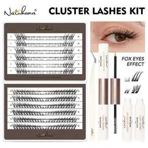 Orielixire Soft Fox Eye Fluffy Wispy Lash Clusters Set | Cruelty-Free Synthetic Individual Lashes | Angled Flying Eye Effect for Dramatic Look | 10-16mm Mix Tray manga reusable faux cluster lash thick miki wilashes mixed pestañas naturales