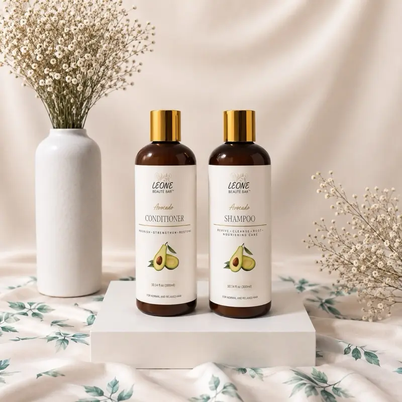 Leone Beauté Bar Hair Care Shampoo & Conditioner Set 10 oz | Nourishing Shampoo + Moisturizing Conditioner | Scalp & Hair Care Bundle