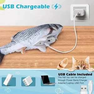 Interactive 3D Plush Fish Toy for Cats