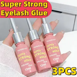 6/3PCS Super Strong Hold False Lash Adhesive | Waterproof Long-lasting Eyelash Glue for Makeup, Liquid in Plastic