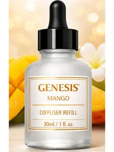Genesis Car Diffuser Refill Bottles, Long-Lasting Scent, Mirror-Mount Compatible, Wooden Cap, Simple Setup, Automotive Interior Aroma Accessory