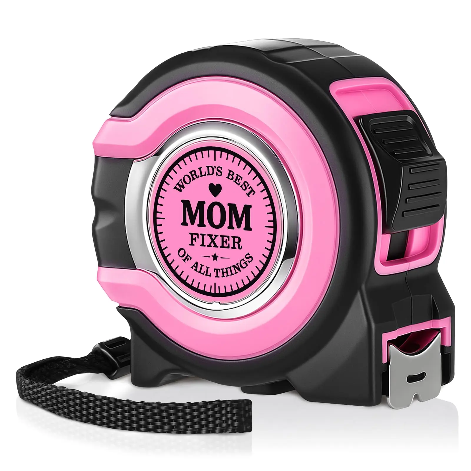 25 FT Pink Retractable Measuring Tape for Sewing, 1/8 Fractions, 1/32 Accuracy, Ideal Birthday & Mother’s Day Gift for Mom from Daughter & Son, Tape Measure For Sewing