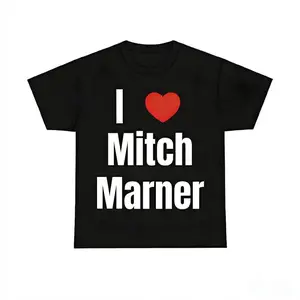 Game Day Gear Cotton TShirt Featuring I Heart Mitch Marner for Fans with Graphic Design