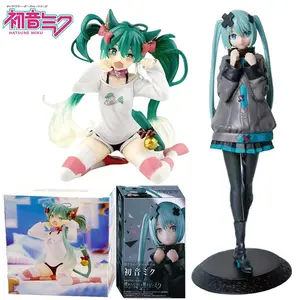 New 12-20cm Desktop Cute Hatsune Miku Kwaii Style Anime Figure Toys PVC Model Collector Doll Birthday Gift