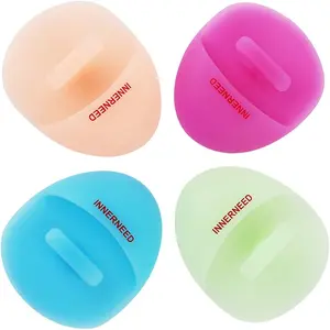 4-Pack Soft Silicone Facial Cleansing Brush Handheld Massager for Gentle Skincare Routine - Body Care