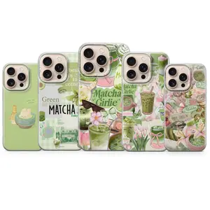 Matcha Aesthetic Phone Case: Green Tea Cozy Vibes Cover for iPhone X, 11, 12, 13, 14, 15, 16, 17 & more – check our available sizes