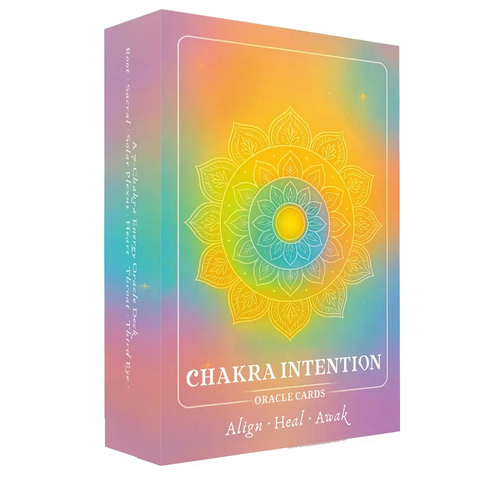 50 Card Deck Includes Instructional Cards, Chakra Intention Setting Oracle Tarot, Self-Connection & Energy Adjustment Practices, Spiritual Healing Tools, Meditation Cards, Awakening Cards, Cards Games Deck