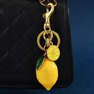 New Arrival, Super Hot Keychain Bag Pendant, Women'S Bag Accessories, Lemon Fruit Car Key Pendant