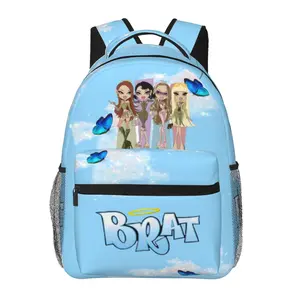 BRATZ large-capacity daypack with all-over print—casual laptop backpack for outdoor sports and office, cartoon merch school bag, gift for boys and girls