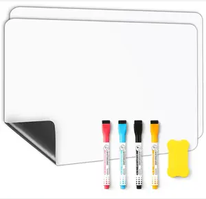 2 PCS Magnetic Dry Erase Whiteboard for Fridge, 14"x11" Reuasble & Erasable White Board Sheet for Refrigerator, Freezer - Smooth & Flexible Magnet Blank Notepad for Home, Kitchen Organizer and Planner