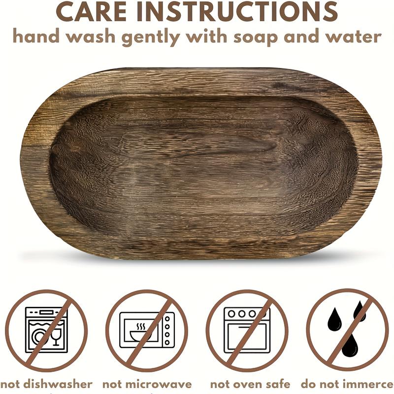 10 Pieces Wooden Dough Bowl for Decor Bulk Hand Carved Paulownia Wood Candle Making Rustic Wood Dough Bowls Decorative Bowl for Home Decor Candles Centerpiece Bowl-Party Pack Favors Christmas&Halloween Gifts for Centerpieces