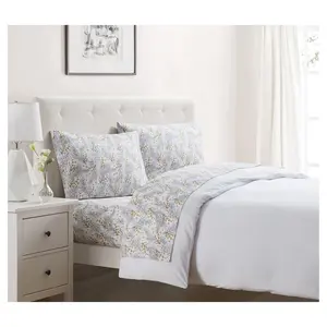 Tahari Home Pine Cotton Flannel Sheet Set, Full