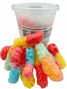 SOUR NEON SPACE CRAWLERZ (10 PIECES) Fruit Flavored SOUR NEON SPACE CRAWLERZ (10 PIECES) Fruit Flavored