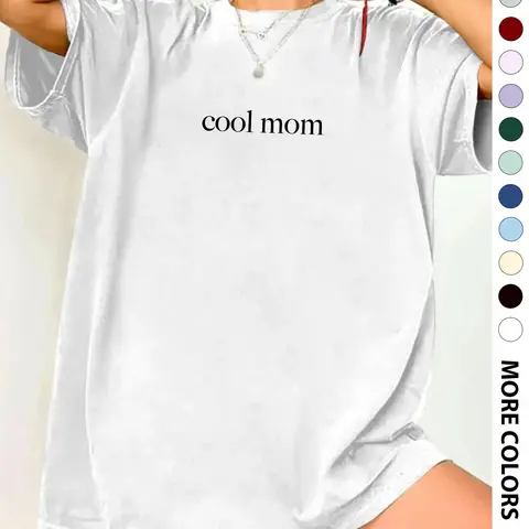 Women's Casual Printed Letter Print Round Neck Fitted Tee, Casual Short Sleeve T-shirt for Daily Wear, Ladies Summer Tops, Vintage 90s Graphic Tees, Streetwear, Womenswear, Casual Style Tee