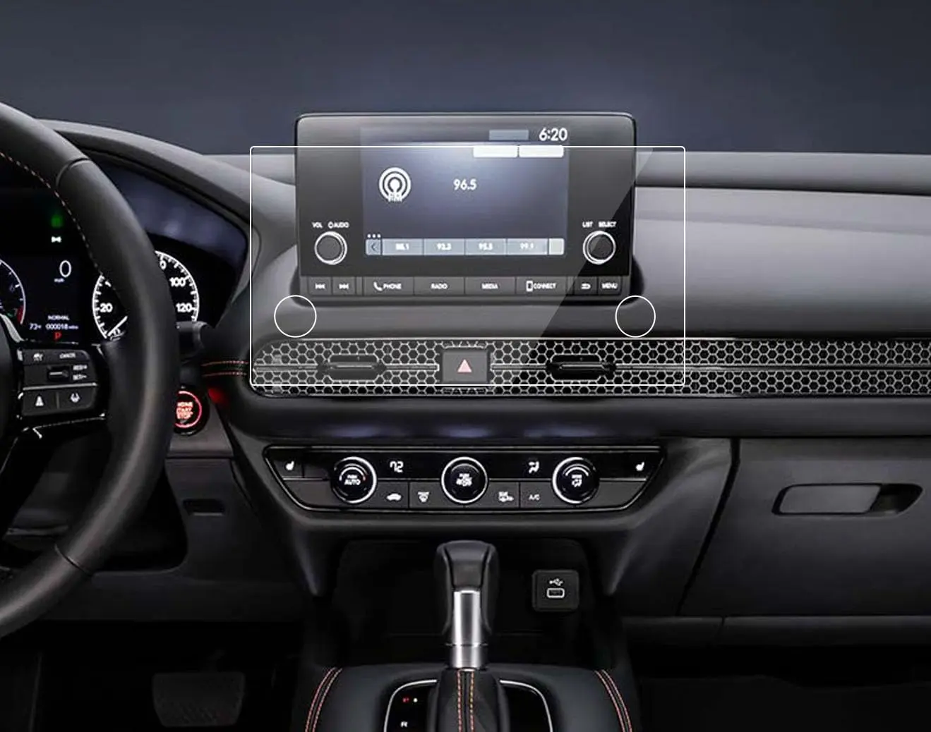 Tempered Glass Protective Screen Cover for Honda CRV 2023-2025 (LX/EX/Sport Hybrid), 7in Touchscreen Vehicle Accessory, Anti-Scratch Durable Car Interior Accessory, Accessories
