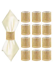 50pcs Shiny Napkin Rings for Dining, Anniversaries, Weddings, Birthdays, Valentine's Gifts, Dinners, Christmas, Easter, Halloween, Thanksgiving, Autumn, Table Parties, etc