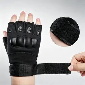 2 Pairs of Tactical Half-Finger Gloves for Men, Summer Outdoor Sports, Anti-Puncture Protection, Special Forces Motorcycle Riding Tactical Gloves