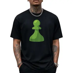 Chess.Com Chess Pattern Men And Women Comfortable Casual Short Sleeve Round Neck Shirt, Anti Shrink Water Technology Black - Suitable for Chess Players And Strategy Game Enthusiasts