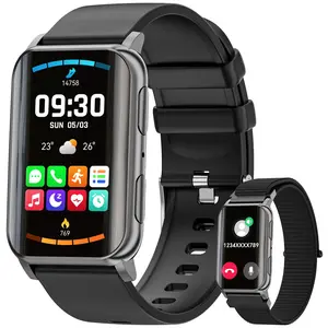 Smart Watch for Men Women, 1.57" HD Touchscreen Fitness Tracker, Bluetooth Calls/Notifications, IP68 Waterproof, 100+ Sport Modes Fitness Watch, Smartwatch for Android iOS（black）