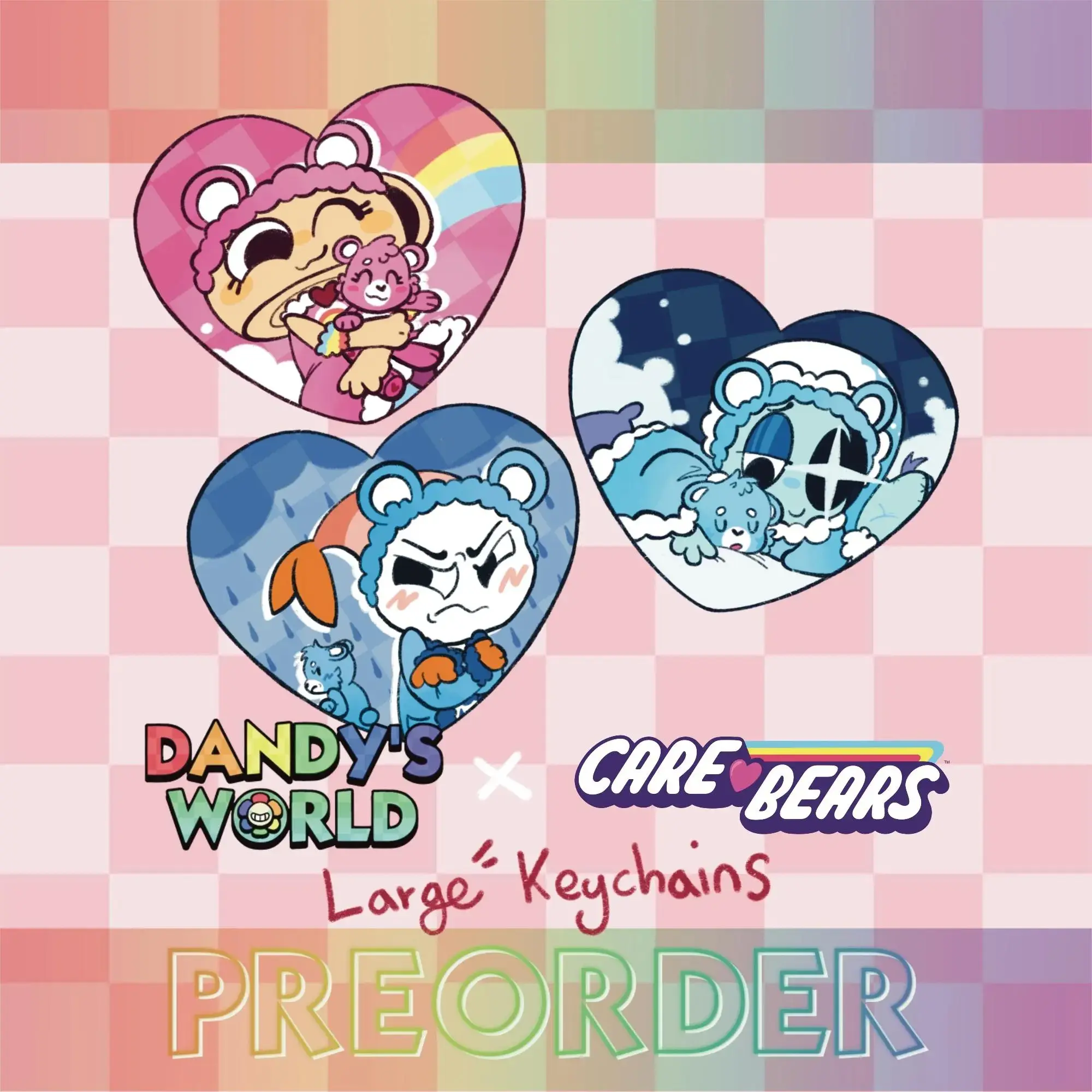 Andy's World Keychains Dandy’s World x Care Bears Collab Keychains! Dandy’s World Arcylic ...