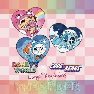 Dandy’s World x Care Bears Collab Keychains! Dandy’s World Arcylic Keychain, Shelly, Astro, Shrimpo danđy world charm, Cute Charm For Bag, Key, Gift For Friend