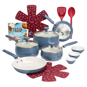 Tasty Clean Ceramic 16 Piece Non-Stick Aluminum Cookware Set