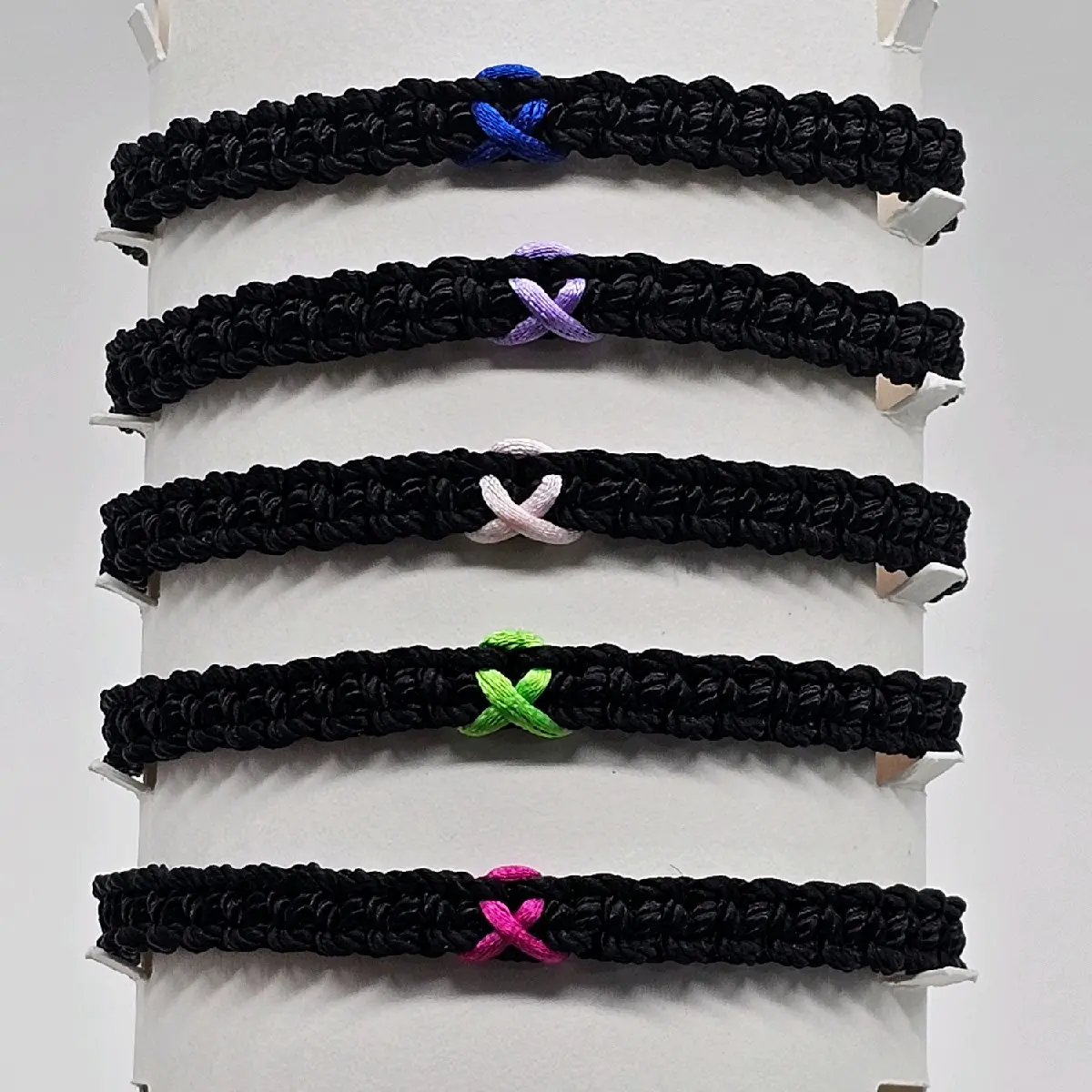 Cancer Awareness Macrame Bracelet, Ribbon Bracelet, Handmade Jewelry