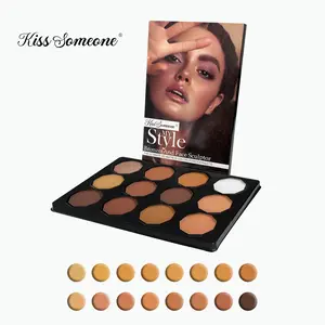 Professional Light Medium Contour Highlight Palette, Full Coverage Bronzer Makeup Palet, Shimmer Pigment Palette, Easy Blending, Long-Lasting Formula, Matte and Shimmer Finish