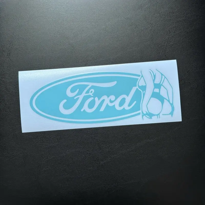Ford Girl Self Adhesive Decal - Permanent Vinyl Sticker, Made to Order, Shipped from Pennsylvania