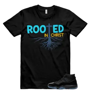 11 Gamma Blue Black Varsity Maize Yellow T Shirt Match ROOTED Unisex Streetwear Crewneck