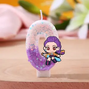 Digital Candle Cake Decoration, Kpop Girl Group Princess Birthday Candle, Cartoon Birthday Candle, Number Candle for Celebrations