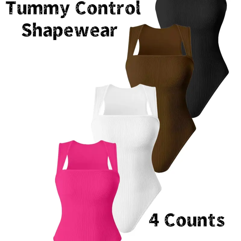 Women's Sleeveless Shapewear Bodysuit, Body Shapewear Faja, Underwear, Knit, Tummy Control, Compression and Thong Design, Breathable and Comfortable for Casual Everyday Wear, Suitable for All Seasons