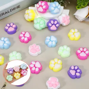 24 pcs  Mini Cat Paw Squishy Squeeze Toys Party Favors for Kids 4-8 8-12 Goodie Bag Treasure Box Classroom Prizes Easter Gifts Boys Girls