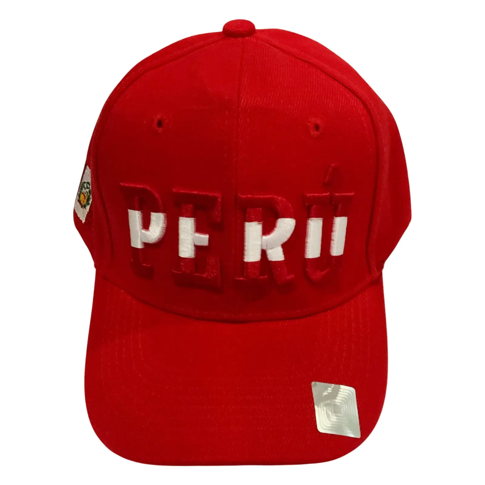 New Peru Embroidery Coat Of Arms Shield Men's Hook & Loop Baseball Hat