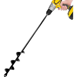 Auger Drill Bit for Planting - 1.6" x 16.5"  Auger for Cordless Drill - Bulb Planter Tool for Bulbs Planting&Holes Digging - 3/8" Hex Drive Drill