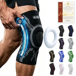 Kuangmi Smart Knob Knee Brace for Pain Relief, Knee Support with Patella Gel Pad & Side Stabilizers, Compression Knee Sleeve for Workout, Arthritis, Joint Pain, Meniscus Tear