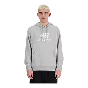 New Balance Sport Essentials Fleece Logo Men Hoodie Grey