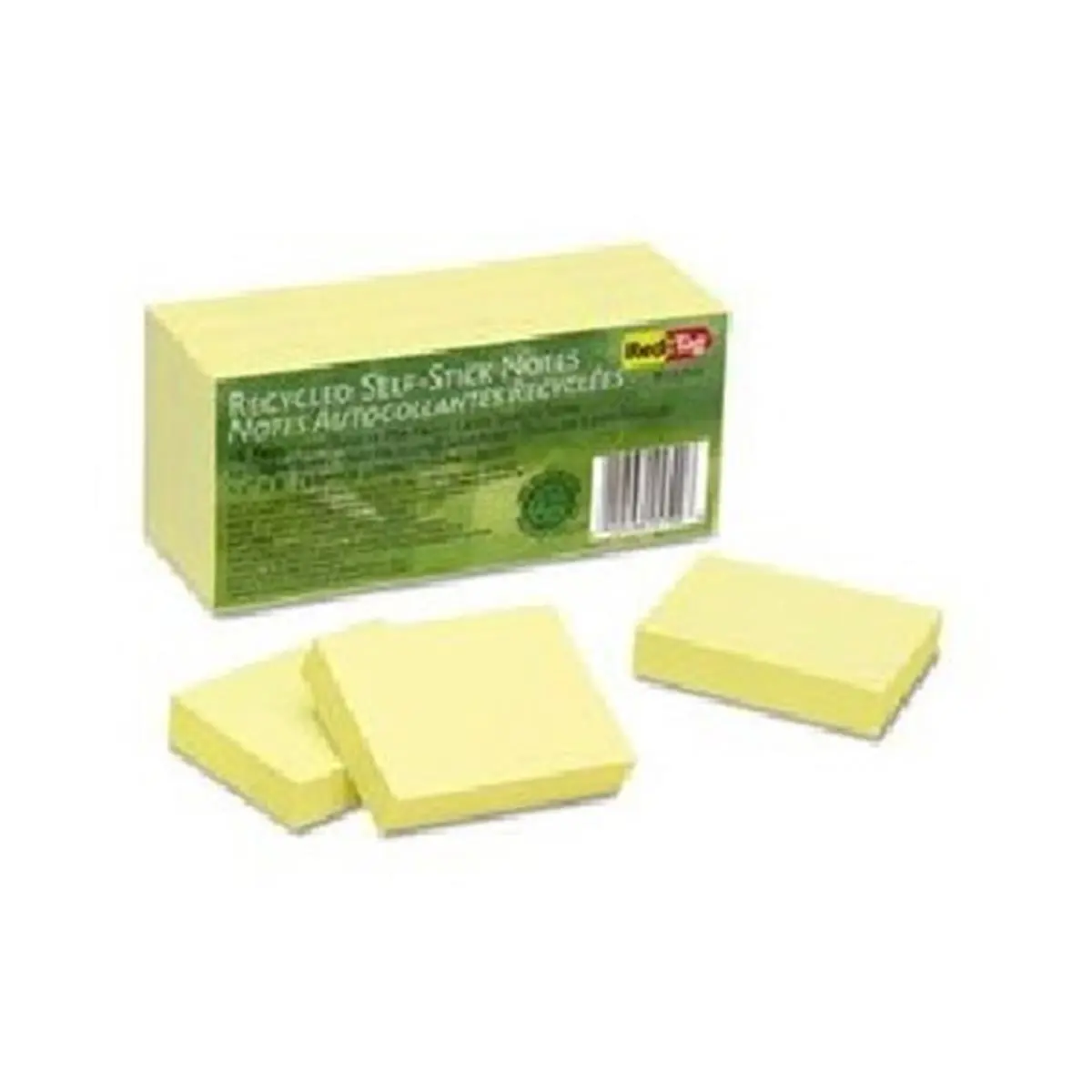 Redi-Tag Self-Stick Note Pad, 1.5 in, 12 Yellow Sheets, 100% Recycled Paper, Eco-Friendly Office Stationery, Ideal for Organizing Thoughts and Boosting Efficiency
