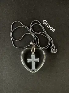 Crystal Heart Cross Necklace – A Symbol of Grace in Daily Life
