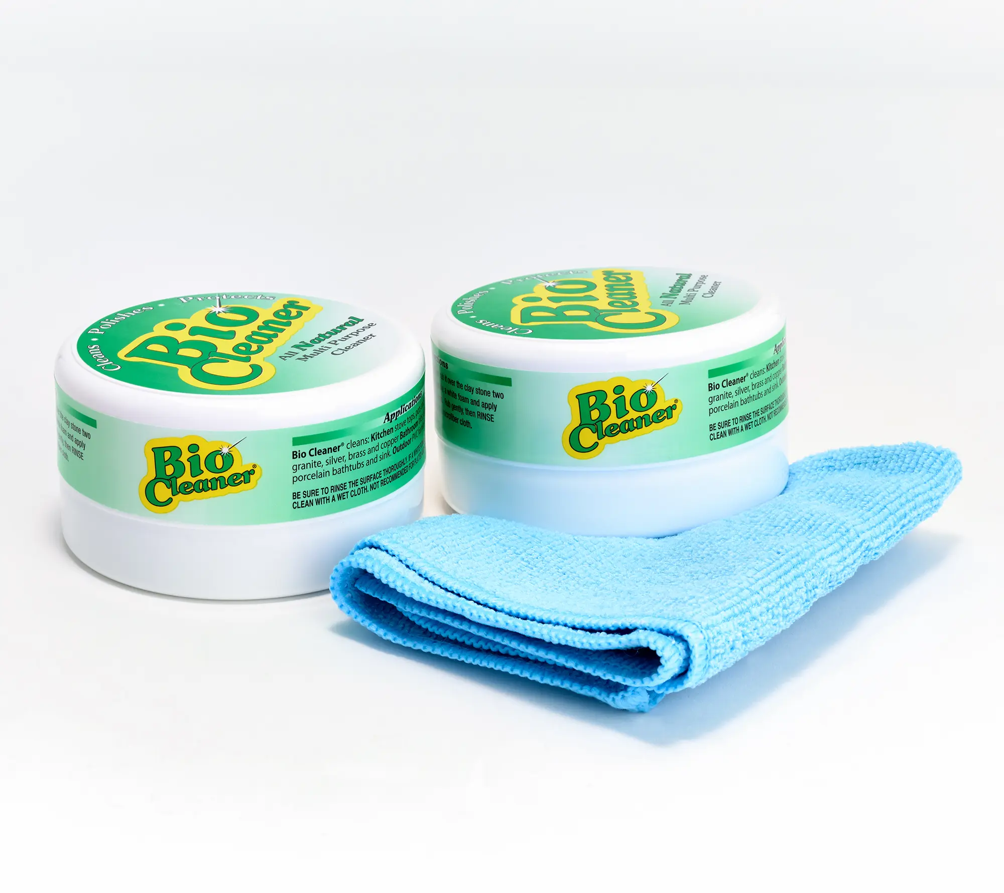 Bio Cleaner Set of 2 10.5oz Multi-Purpose Cleaning Clay with Cloth