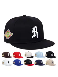 Unisex R Letter Side Baseball Cap, Adjustable Sun Protection Casual Hat, Fitted Asymmetrical Design for Spring & Fall Outdoor Travel