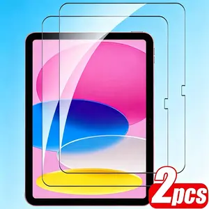 iPad Screen Protector Film, Protective Glass, High Hardness Anti-Scratch, Anti-Glare, Durable, Smooth Transparent, Camera Cutout, Compatible with iPad Pro