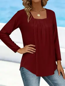 Women's Square Neck Loose Fit Top, Casual Fashion Style, Quick Change Trendsetter, Perfect for Everyday Wear, 2026 Latest Design